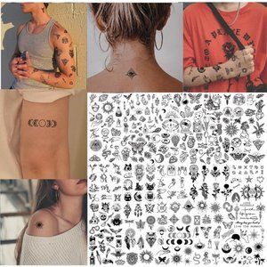 Realistic Tiny Tattoos - 279 Mix & Match Set - Tattoos Adults Women Men,